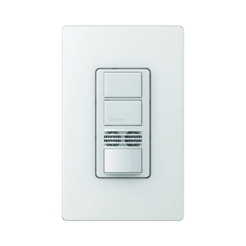 LUTRON ELECTRONICS MSB202SW Interruptor con Sensor de Ocupación, Doble Tecnología Para Detección de Movimiento, Color Blanco