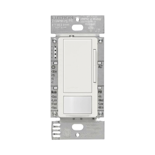 LUTRON ELECTRONICS MSZ101WH Atenuador 0-10V con sensor de presencia, recomendable para baños, oficinas privadas, etc. 2AMP