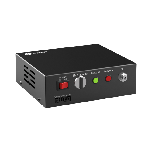 MINI BOMBA DE VACÍO PARA KIT DE VENTOSAS, DISEÑADA PARA BRAZOS ROBÓTICOS DOBOT MG400 Y M1 PRO. IDEAL PARA AUTOMATIZACIÓN INDUSTRIAL Y MANIPULACIÓN PRECISA.