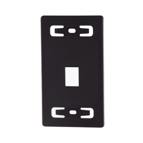 SIEMON MX-FP-S-01-01 Placa de pared modular MAX, de 1 salida, Color Negro