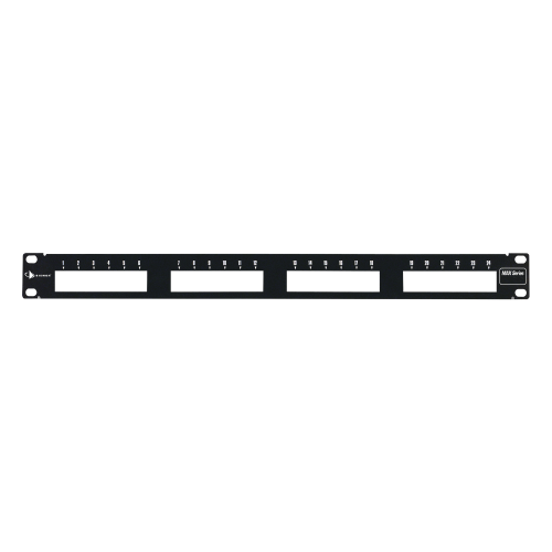 SIEMON MX-PNL-24 Patch Panel MAX Modular (vacío), de 24 Puertos, Plano, 1UR