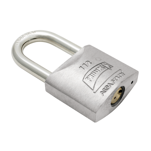 PHILLIPS-ASSA ABLOY MX122 Candado Metálico de Gancho Corto, Llave PH-32 para 4 pernos de combinación, Cuenta con barreno para salida de agua.