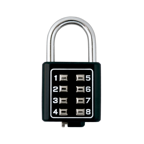 PHILLIPS-ASSA ABLOY MX2782 Candado Digital de Combinación M35, No Requiere Llave, Combinación única integrada por 4 dígitos, Color Negro.