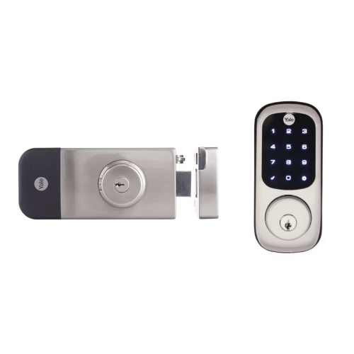 YALE-ASSA ABLOY MX89997 Cerradura Digital para Exteriores, Teclado Digital Táctil, Control Remoto App Yale, Compatible Zigbee-Z Wave Plus, Resistente Intemperie, Hasta 250 Usuarios, Baterías AA