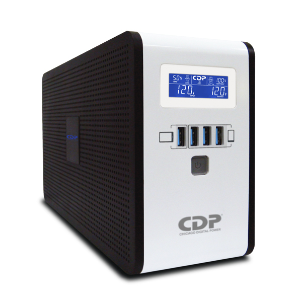 No-Break CDP RU-SMART1010 1000VA/500W UPS Interactiva AVR 10 Salidas – 560 Joules, Proteccion RJ45, LCD, Software 120 Vac