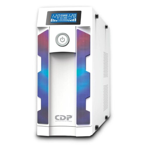 NO BREAK CDP GSMART1516 1500VA/900W UPS Smart – AVR 16 Salidas, Puerto De Carga USB (8 USB-A Y 2 USB-C), Luz RGB, LCD, 120 Vac