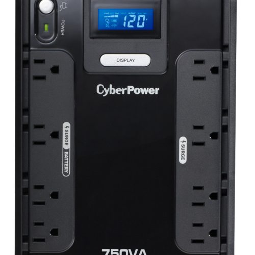 No-Break CyberPower CP750LCD – 750 VA, 420 W, 8 H, Negro, Hogar Y Oficina