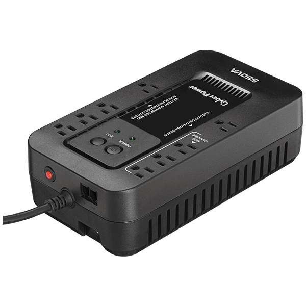 No-Break CyberPower EC550G – 550 VA, 330 W, 8 H, Negro, Hogar Y Oficina