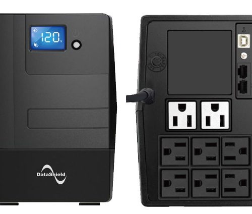 No Break DATASHIELD KS-1000 LCD – 1000 VA, 600 W, 6 H, Negro, Hogar Y Oficina