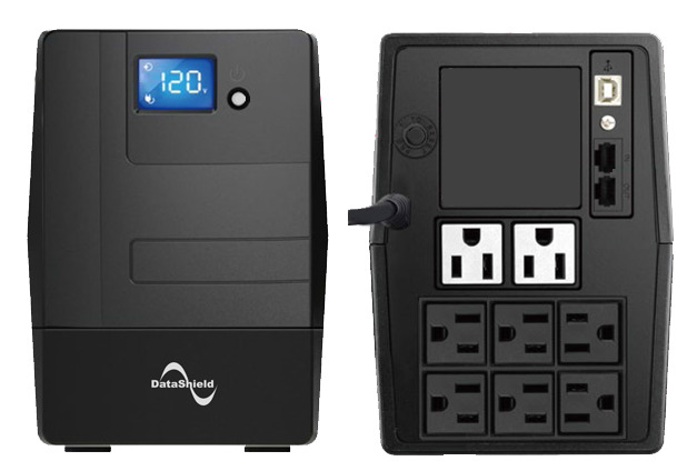 No Break DATASHIELD KS-1000 LCD – 1000 VA, 600 W, 6 H, Negro, Hogar Y Oficina