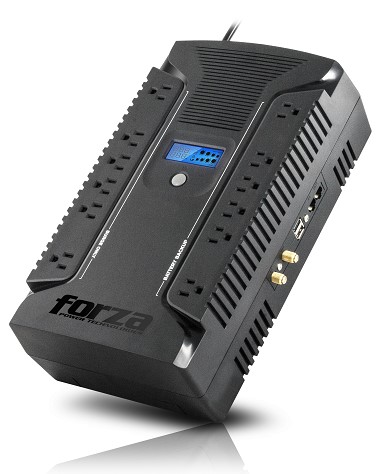 No-Break FORZA HT-1000LCD – 1000 VA, 500 W, Negro