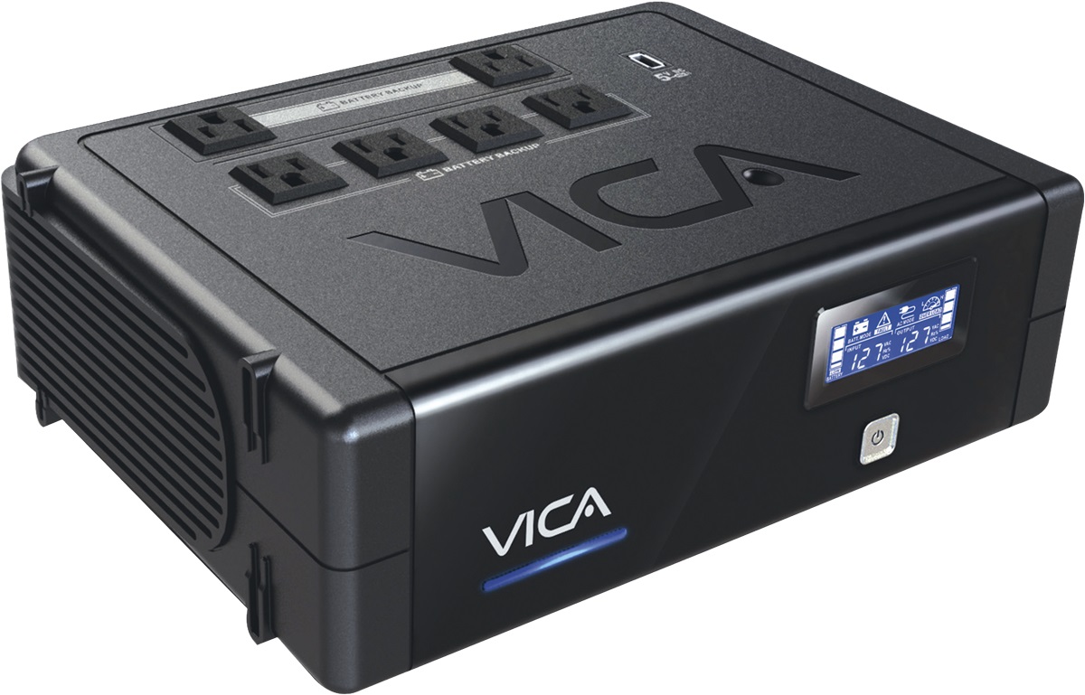 No Break Interactivo REV 700 – 700VA/400W, 6 NEMA 5-15R Protegidos, Entrada 127VCA 60Hz, Salida 110/120VCA, Pantalla LCD, 1 Puerto USB Para Recarga