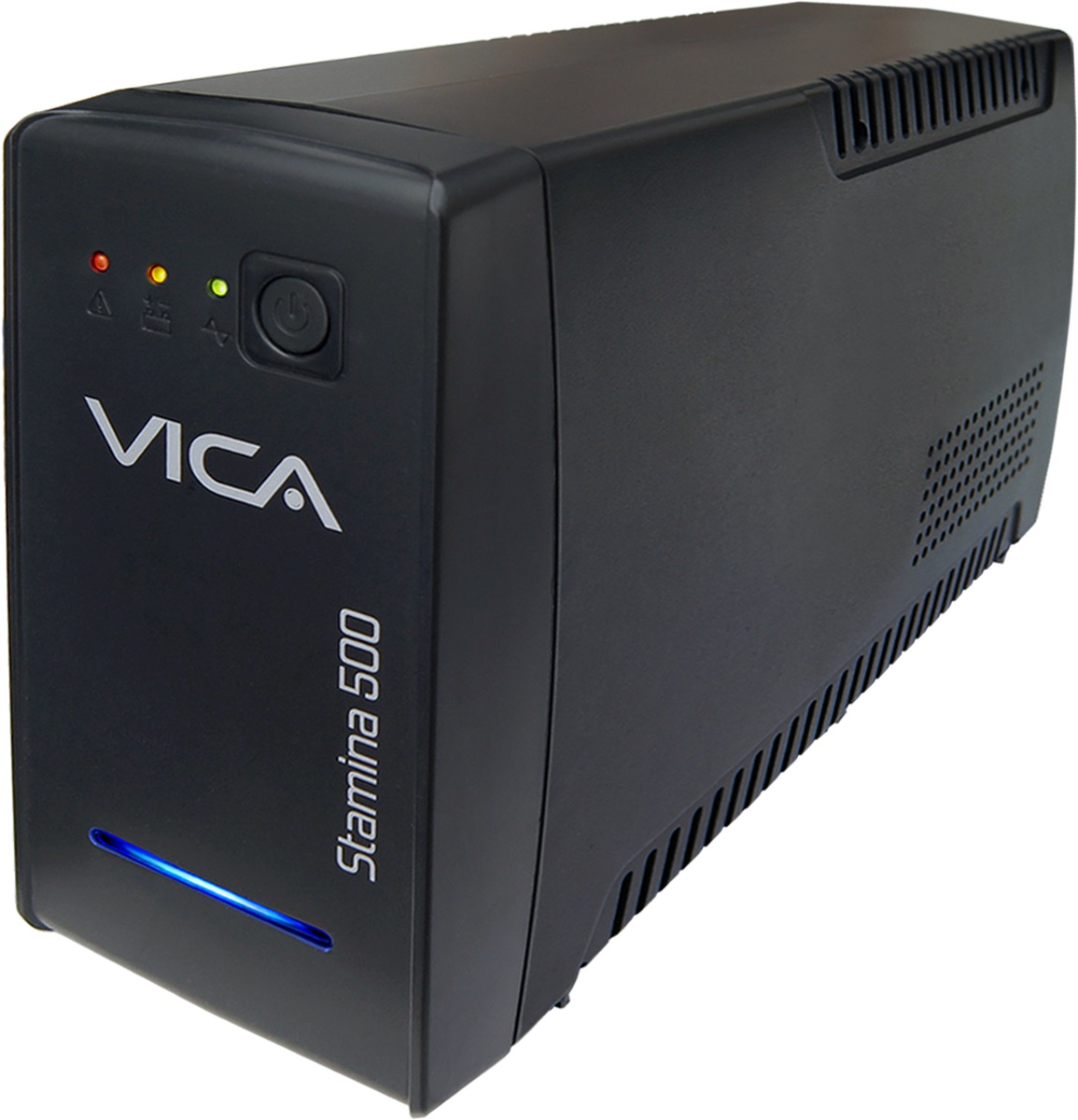 No Break Interactivo STAMINA 500 – 500VA/300W, Entrada 127VCA 60Hz, Salida 120 VCA, 4 Tomas Reguladas Y Respaldadas/ 4 Con Supresor, Indicadores LED