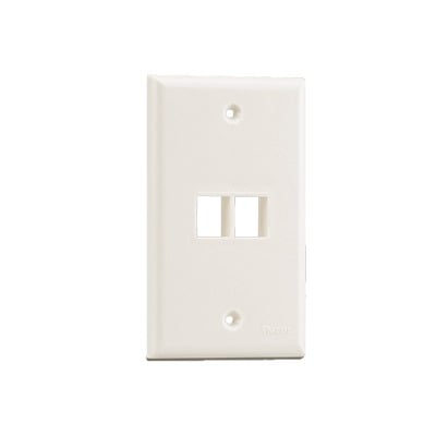 PANDUIT NK2FNEI Placa de Pared Vertical, Salida Para 2 Puertos Keystone, Color Marfil