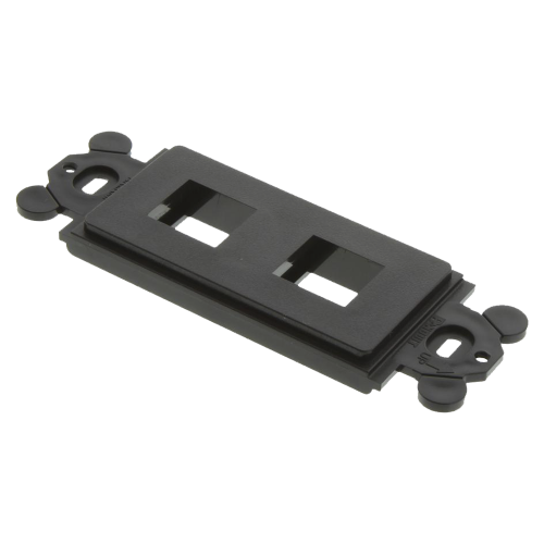 PANDUIT NK2RMFBL Marco de Módulo Dúplex, Para Placas Frontales Estándar GFCI, Acepta 2 Módulos Keystone, Color Negro