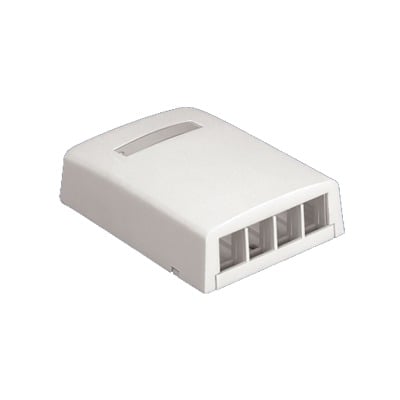 PANDUIT NK4BXWH-AY Caja de Montaje en Superficie, Para 4 Módulos Keystone, Color Blanco