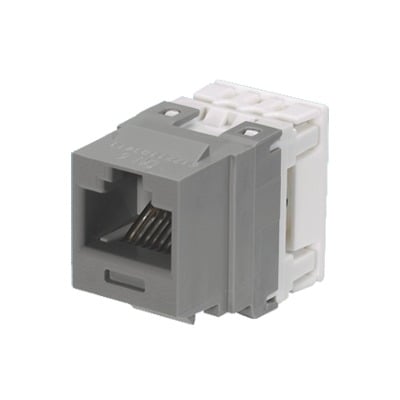 PANDUIT NK688MIG Conector Jack Estilo 110 (de Impacto), Tipo Keystone, Categoría 6, de 8 posiciones y 8 cables, Color Gris