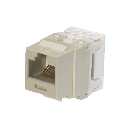 PANDUIT NK688MIW Conector Jack Estilo 110 (de Impacto), Tipo Keystone, Categoría 6, de 8 posiciones y 8 cables, Color Blanco mate