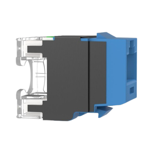 PANDUIT NK6X88MBU Conector Jack Estilo 110 (de Impacto), Tipo Keystone, Categoría 6A, de 8 posiciones y 8 cables, Color Azul
