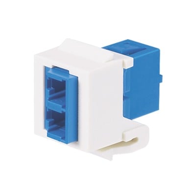 PANDUIT NKDLCMZIW Módulo Acoplador LC Duplex, para Fibra Óptica Monomodo OS1/OS2, Tipo Keystone, Color Blanco Mate