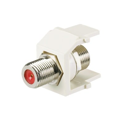 PANDUIT NKFIW Módulo Acoplador Coaxial Tipo F, Keystone, de 75 Ohms, 3.0 GHz, Color Blanco Mate
