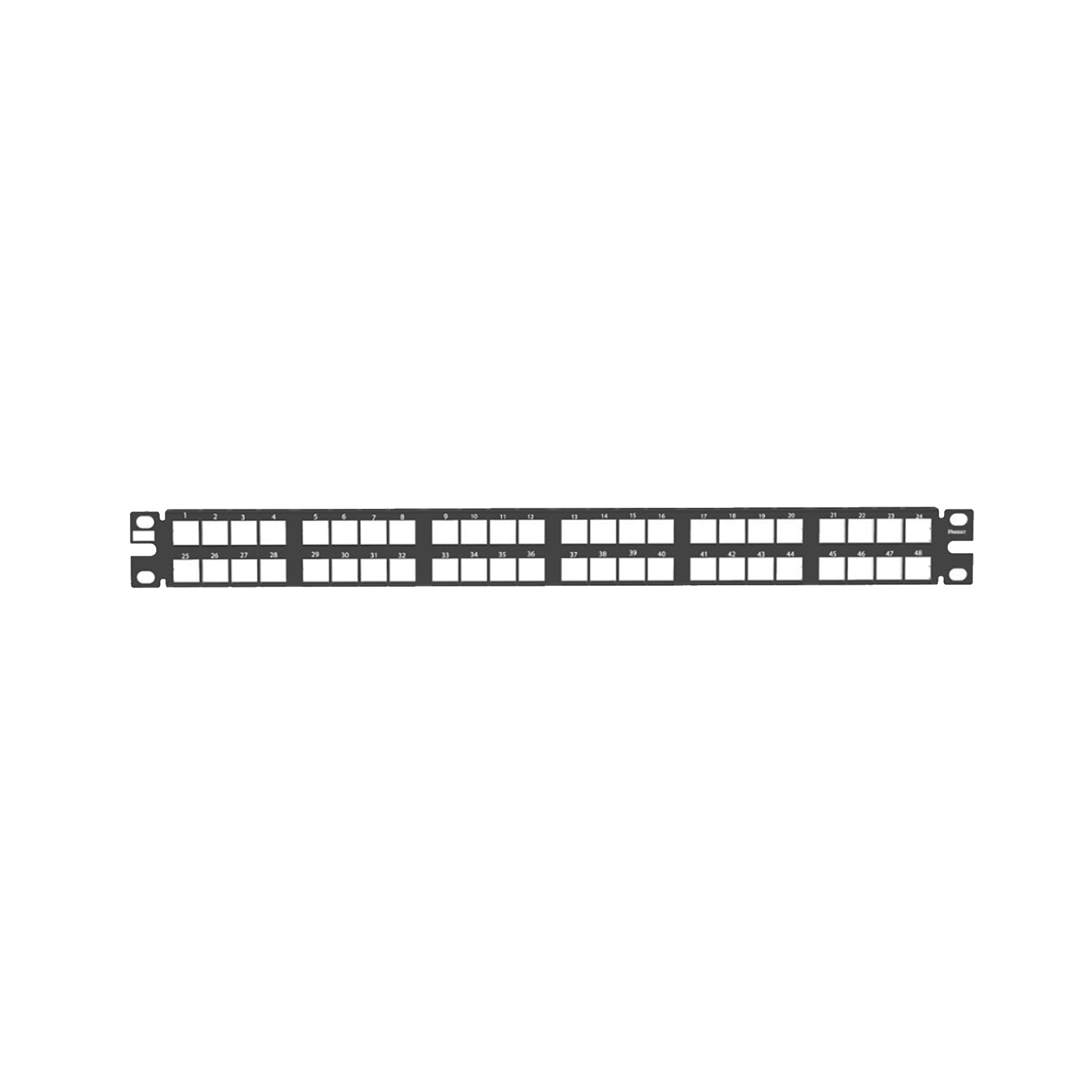PANDUIT NKPP48HDY PANEL DE PARCHEO MODULAR DE ALTA DENSIDAD, KEYSTONE (SIN CONECTORES), IDENTIFICACIÓN CON ETIQUETA ADHESIVA, DE 48 PUERTOS EN 1 UR