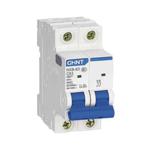 CHINT NXB632PC32 Pastilla para Riel Din, 2 Polos, 32 Amp, Vca:110/415v, 6kA, Catálogo: NXB632PC32, Serie: NXB-63.