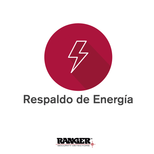 RANGER SECURITY DETECTORS OPCION-BU Respaldo de Energía con Batería incluida (Hasta 8 horas), Solo Para Equipos Bajo Pedido, No Compatible con Arcos ya Instalados o Fabricados
