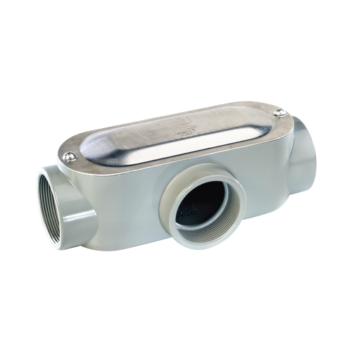 RAWELT OT-2990C Caja Condulet tipo T de 1/2″ (12.7 mm) Incluye tapa y tornillos.