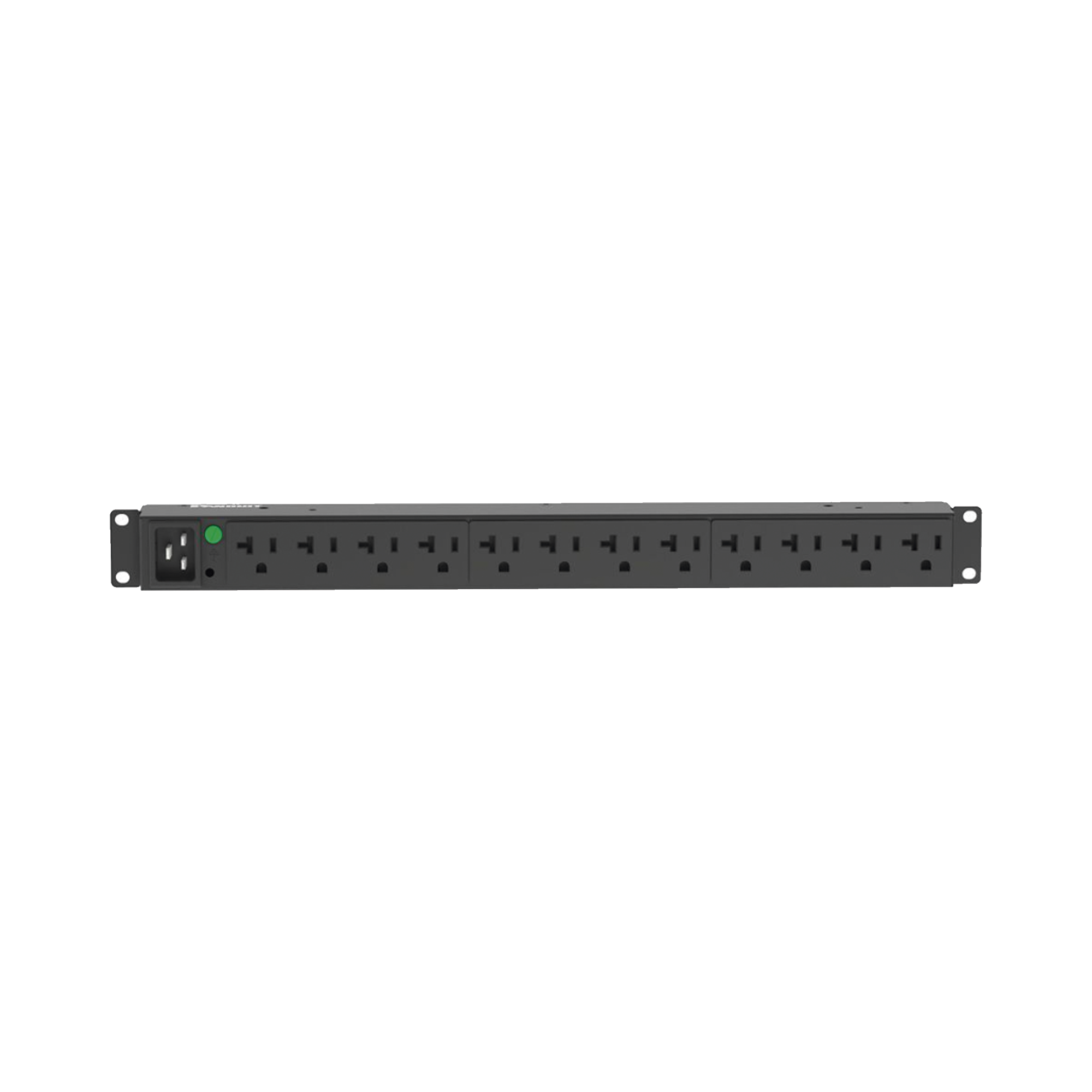 PANDUIT P12B30M PDU Básico para Distribución de Energía, Enchufe de Entrada NEMA L5-20P, Con 12 Contactos NEMA 5-20R, Instalación Horizontal de 19in, 1UR, 20 Amp, 120 Vca