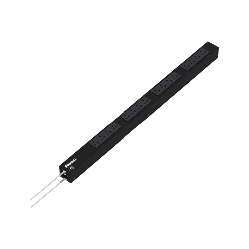 PANDUIT P16B04M PDU Básico para Distribución de Energía, Enchufe de Entrada NEMA 5-15P, Con 16 Contactos NEMA 5-20R, de Instalación Vertical, 15 Amp, 120 Vca