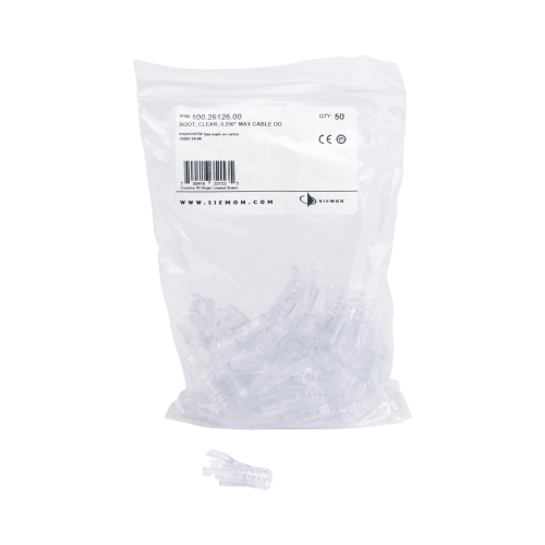 SIEMON P6U-BOOT Bota Protectora Opcional, Para Plug P6U-8-8 de Siemon, Bolsa con 50 piezas