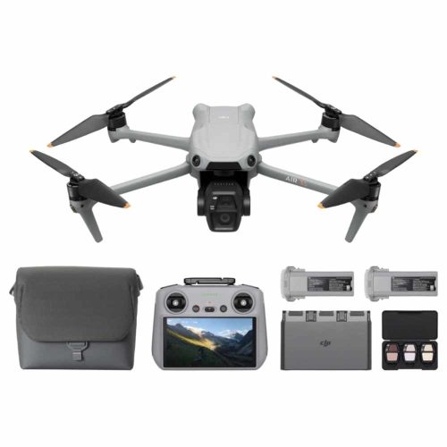 PACK DJI AIR 3S VUELA MÁS (CONTROL REMOTO CON PANTALLA RC 2), DRON GRAN ANGULAR CON CMOS 1 Y TELECÁMARA MEDIA, 4K 60 FPS, DETECCIÓN DE OBSTÁCULOS OMNIDIRECCIONAL Y 3 BATERÍAS PARA VOLAR MÁS