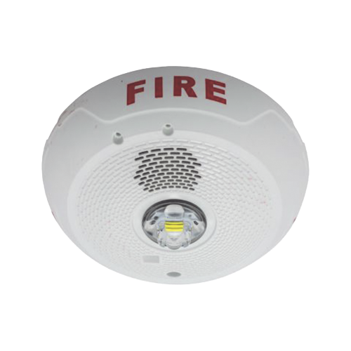 SYSTEM SENSOR PC2WLED Sirena con Lámpara LED Estroboscópica, Montaje en Techo, Nivel de Candelas Seleccionable, Color blanco , Nuevo Diseño Moderno y Elegante y Menor Consumo de Corriente