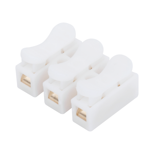 EPCOM POWERLINE PCON3 Conector tipo PUSH de 3 Contactos, Para una Conexión Rápida, Puentes de Cables