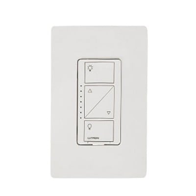 LUTRON CASETA WIRELESS PD6WCLWH (Caseta Wireless) Atenuador de pared. Aumenta/Disminuye Intensidad de Iluminación. No requiere cable neutro. 150W LED, 600W INC/HAL