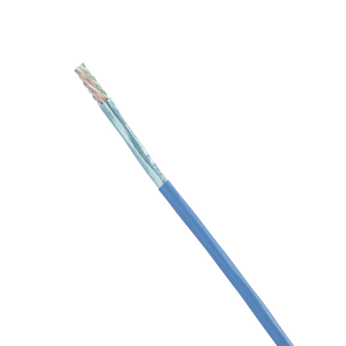 PANDUIT PFR6X04BU-CG Bobina de Cable Blindado F/UTP de 4 Pares, Cat6A, Soporte de Aplicaciones 10GBase-T, CMR (Riser), Color Azul, 305m