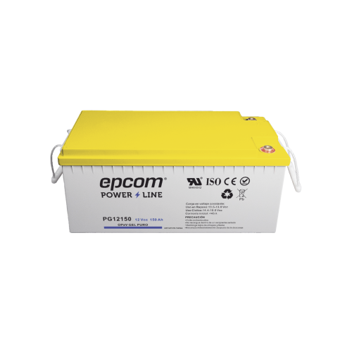 EPCOM POWERLINE PG12150 Batería de GEL PURO OPzV, 12 V @ 150 Ah, Ciclo profundo, Uso en Aplicaciones Fotovoltaicas y de Respaldo