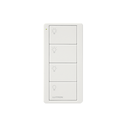 LUTRON ELECTRONICS PJ24BGWHL31 Control inalambrico Pico, 4 botones, ideal para generar 3 escenas y un apagado