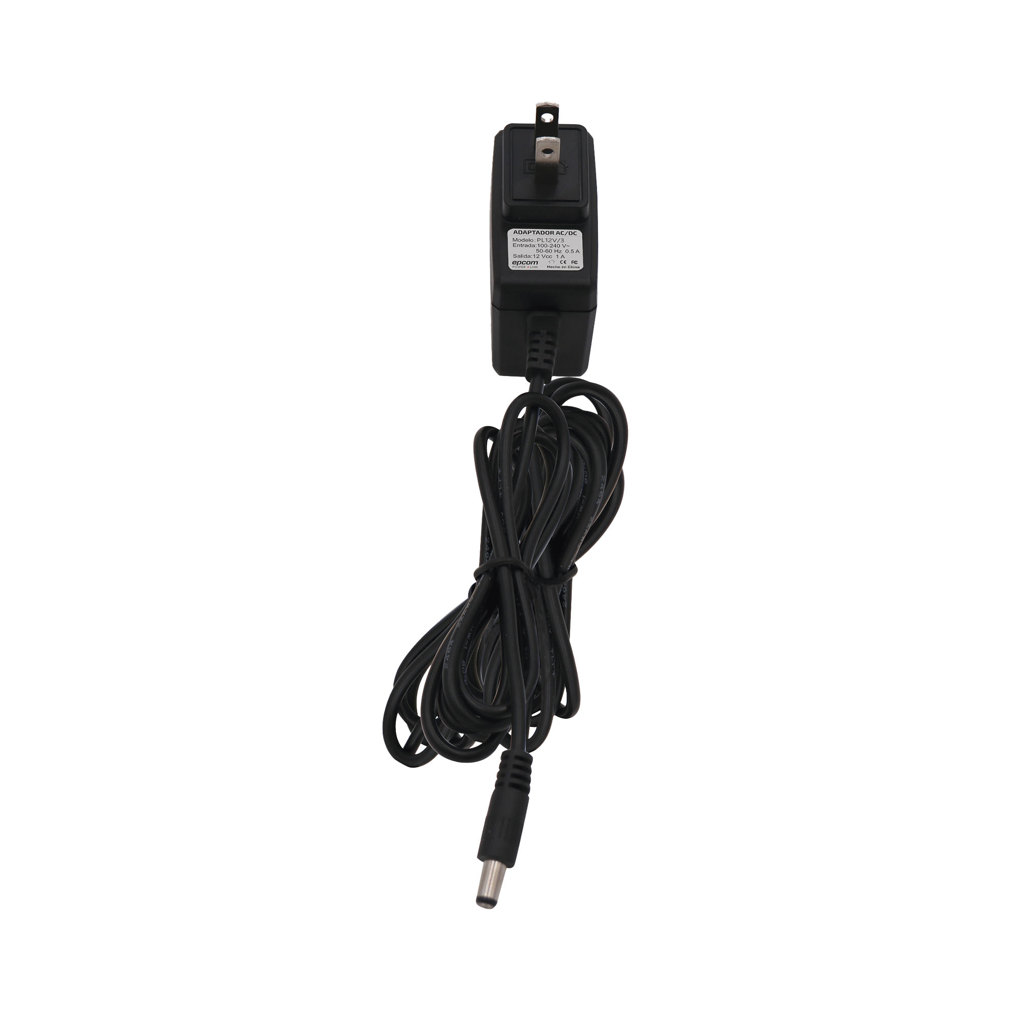 EPCOM POWERLINE PL12V/3 Adaptador de Pared de 12 Vcc @ 1 Amp Regulado, Con Cable de 3 Metros, Uso en Interior, Múltiples Usos
