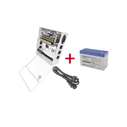 EPCOM POWERLINE PLK12DC8ABK/K Kit, Fuente PLK12DC8ABK + Batería incluída LK712