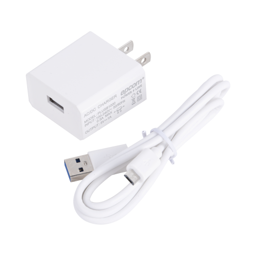 EPCOM POWERLINE PLUSB1000V Cargador Micro-USB Profesional de 1 Puerto, 5 VCC, 1 Amper Para Smartphones y Tablets, Voltaje de Entrada de 100-240 VCA