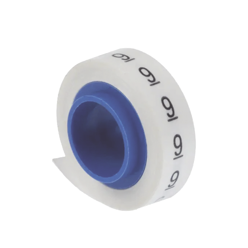 PANDUIT PMDR-0-9 10 Rollos de Etiquetas Marcadoras, Pre-Impresos con los Números 0-9, de 2.4 metros, Color Blanco