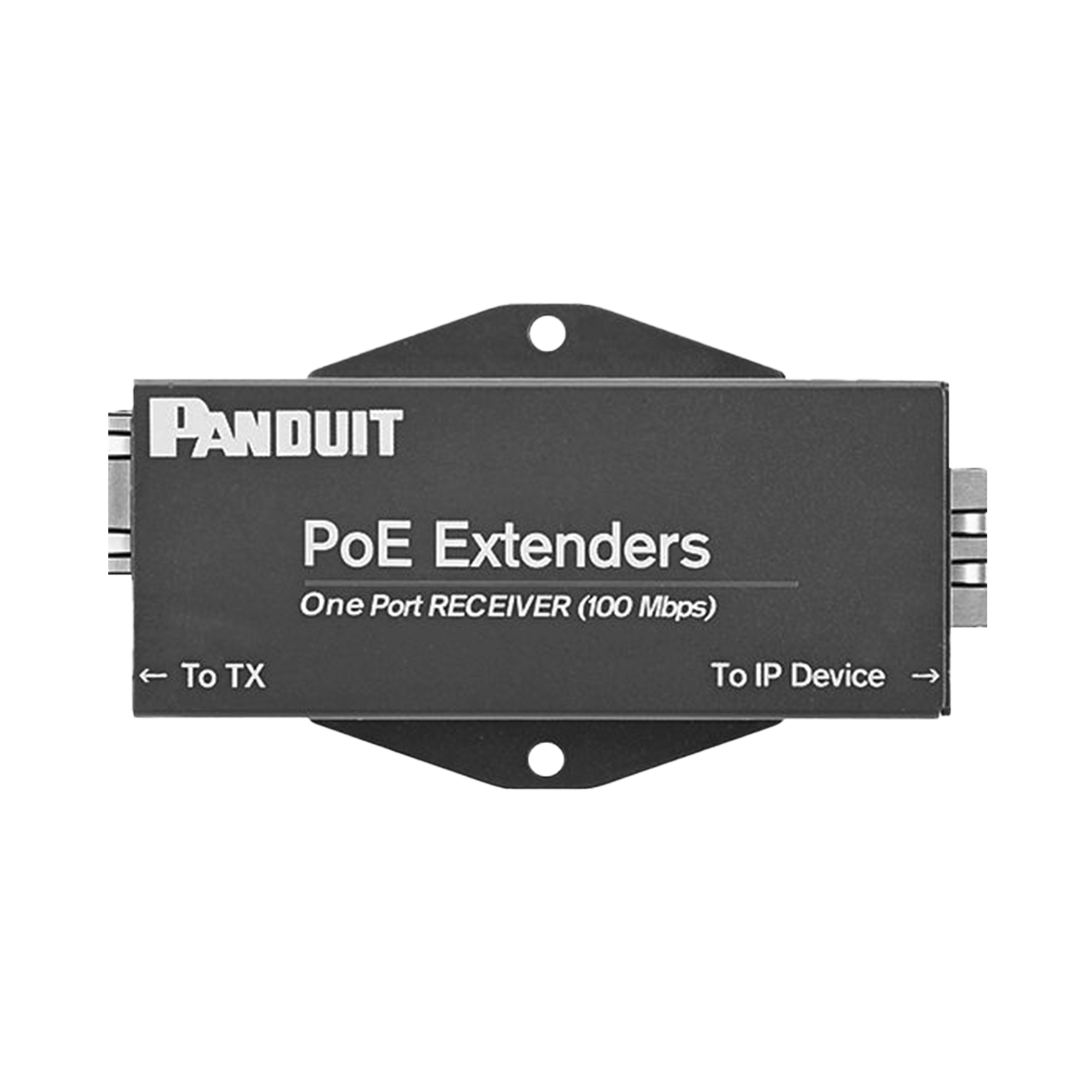 PANDUIT POEXRX1 Receptor PoE/PoE+ Para Uso con Transmisor POEXTX1, Hasta 610 Metros (2000 ft) con Cable Cat5e o Cat6, 10/100Mbps