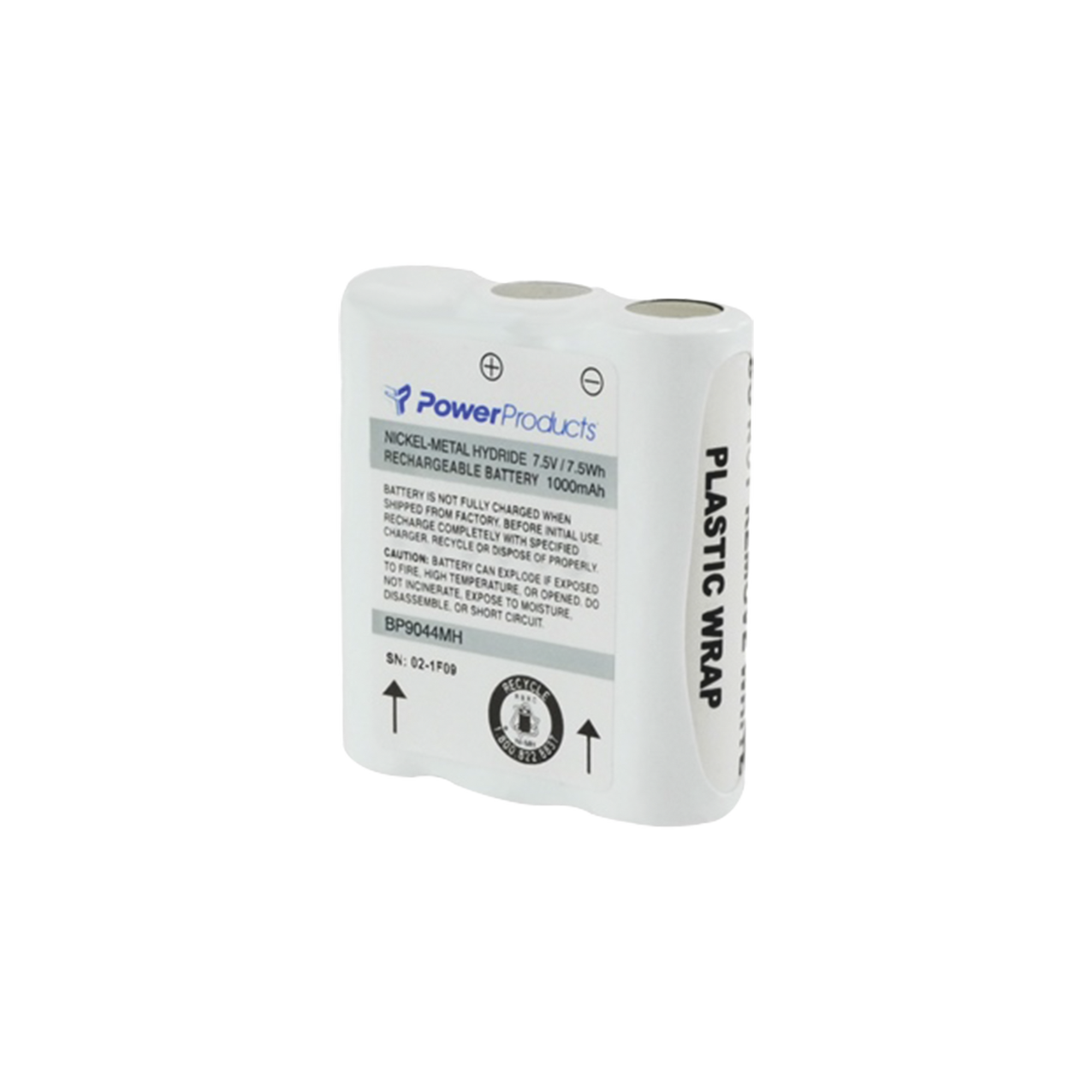 POWER PRODUCTS PP-HNN9044MH Batería de Ni-MH, 1000 mAh 7.5 V para radios Motorola SP10, SP50, P10, P50+, HT10, SPIRIT M SERIES