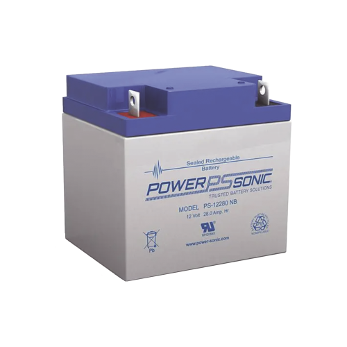 POWER SONIC PS-12280-NB Batería 12V, 28AH, Para Respaldo, Tecnologías AGM/VRLA, 5 Años Vida Útil, Terminales NB, Reconocida UL