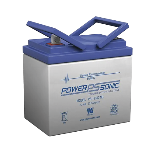 POWER SONIC PS-12350-NB Batería 12V, 35AH, Para Respaldo, Tecnologías AGM/VRLA, 5 Años Vida Útil, Terminales NB, Reconocida UL