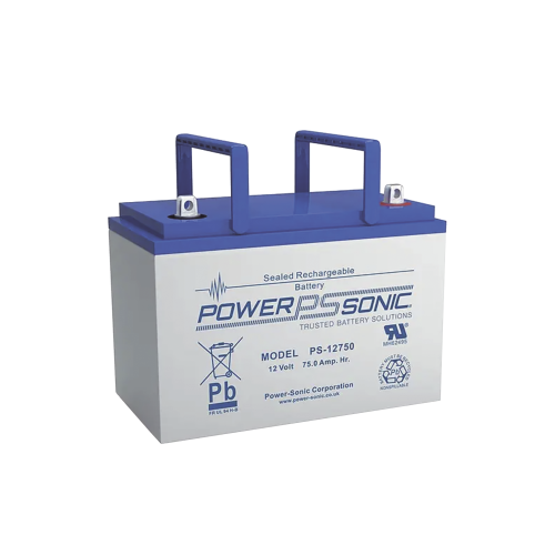 POWER SONIC PS-12750-U Batería 12V, 78.6AH, Para Respaldo, Tecnologías AGM/VRLA, 10-12 Años Vida Útil, Terminales U, Reconocida UL