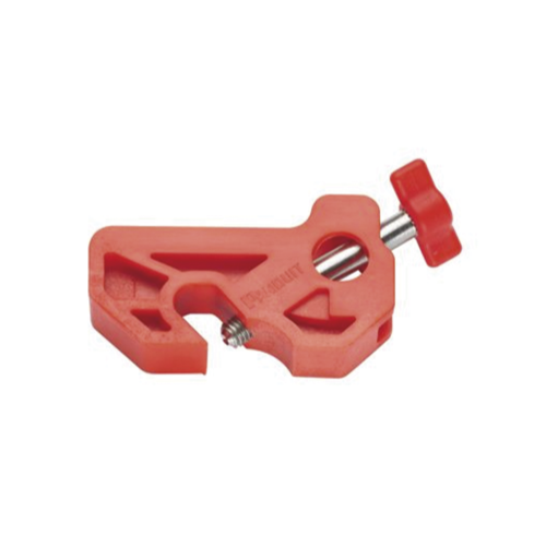 PANDUIT PSL-MCBNT Bloqueador de Interruptor Termomagnético LOTO, tipo Riel DIN o Mini Interruptor. Color rojo