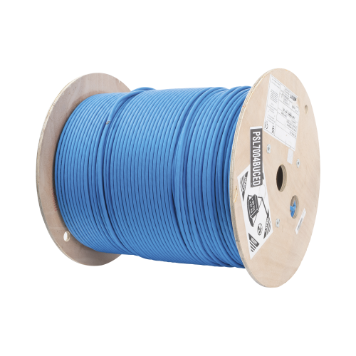 PANDUIT PSL7004BU-CED Bobina de Cable Blindado S/FTP de 4 pares, Cat7, Inmune a Ruido e Interferencias, LSZH (Bajo humo, Cero Halógenos), Color Azul, Bobina de 500 m